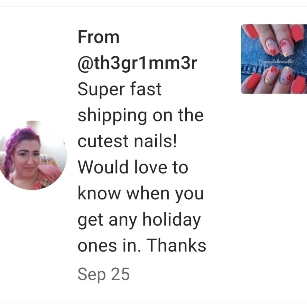 2/$16 Hearts Press On Nails - Picture 16 of 16